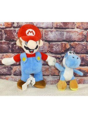 Super Mario & Yoshi Plush Doll Set 8" & 6" Nintendo Official Merchandise Collect